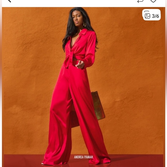 Andrea Iyamah Ara Wide Leg Pants size medium. - Picture 3 of 10